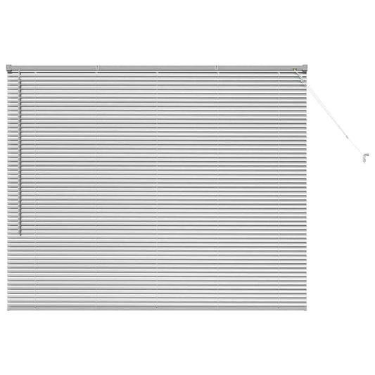 Fensterjalousie mit Vorhängen Silber Aluminium