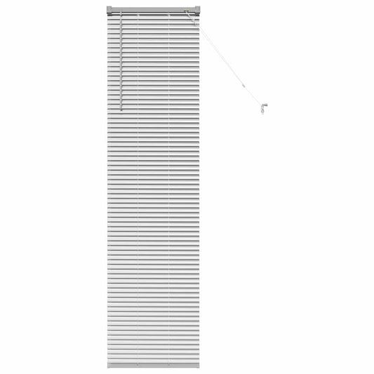 Fensterjalousie mit Vorhängen Silber Aluminium