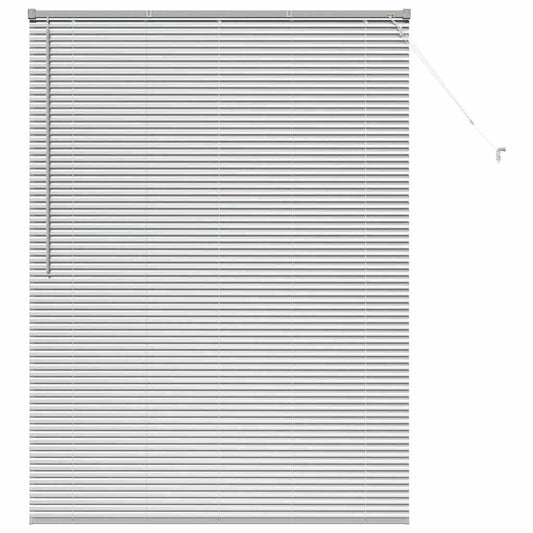 Fensterjalousie mit Vorhängen Silber Aluminium