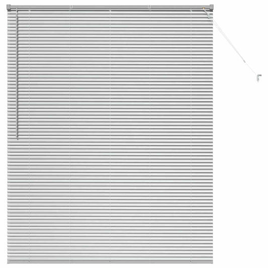 Fensterjalousie mit Vorhängen Silber Aluminium