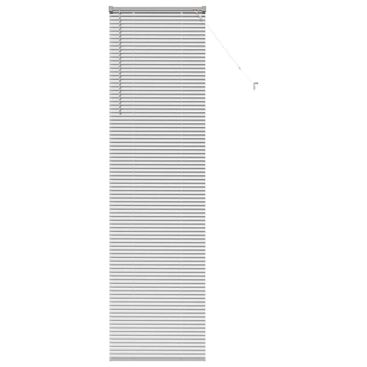 Fensterjalousie mit Vorhängen Silber Aluminium