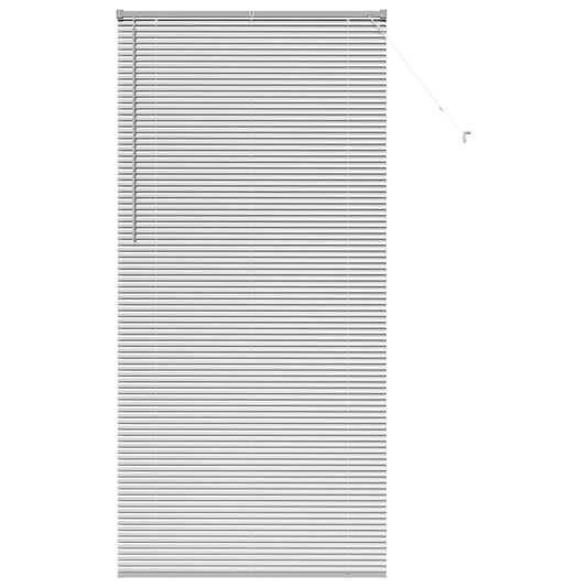 Fensterjalousie mit Vorhängen Silber Aluminium