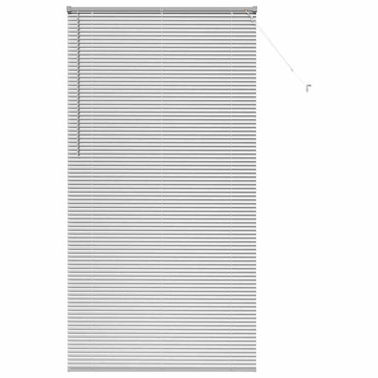 Fensterjalousie mit Vorhängen Silber Aluminium
