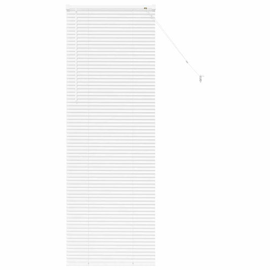 Fensterjalousie mit Vorhängen Weiß Aluminium