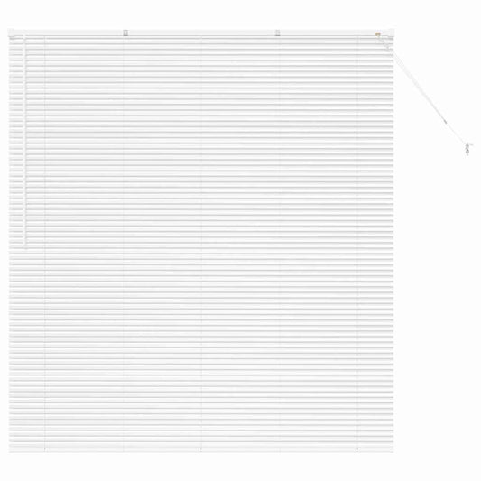 Fensterjalousie mit Vorhängen Weiß Aluminium