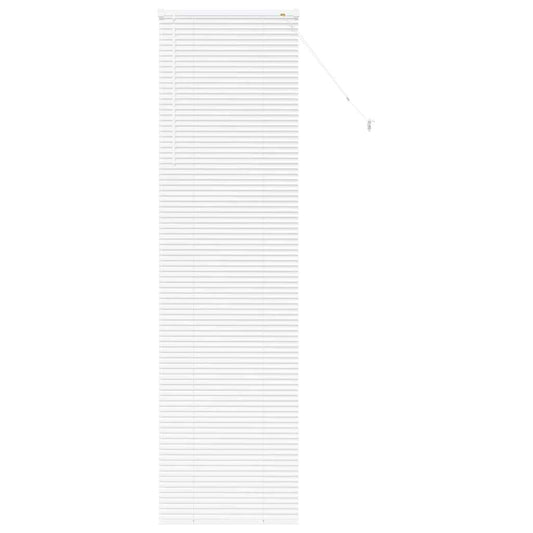 Fensterjalousie mit Vorhängen Weiß Aluminium