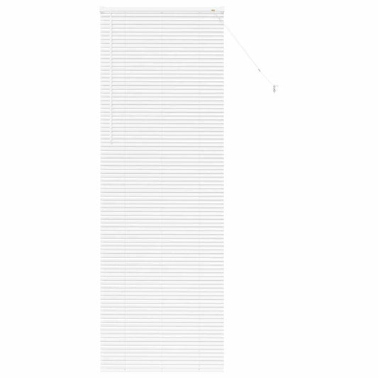 Fensterjalousie mit Vorhängen Weiß Aluminium