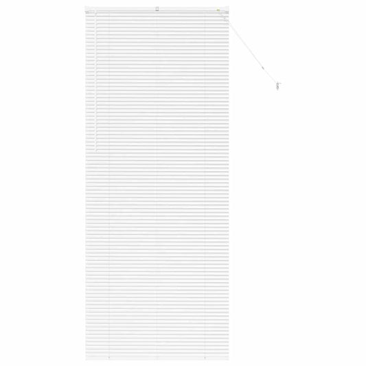 Fensterjalousie mit Vorhängen Weiß Aluminium