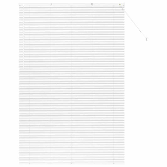 Fensterjalousie mit Vorhängen Weiß Aluminium