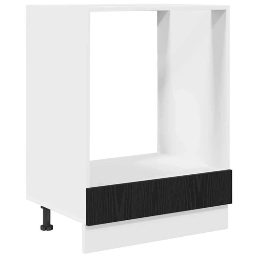 Backofenschrank Riga Schwarz Eichen-Optik 60 x 46 x 81,5 cm