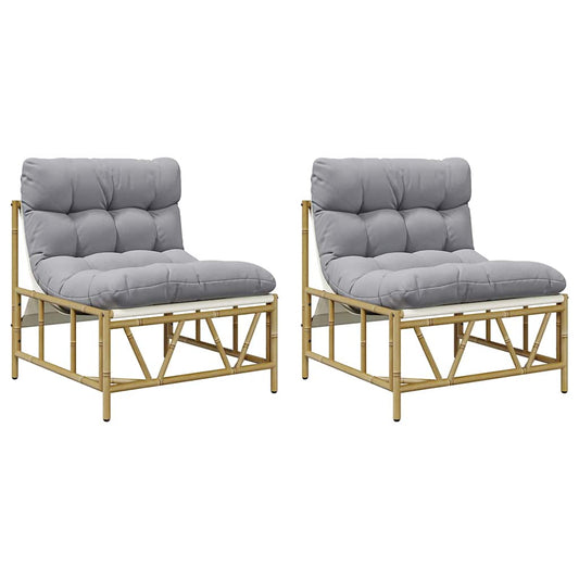 Gartenstuhl 2 pcs Hellgrau 75 x 75 x 71 cm Stahl