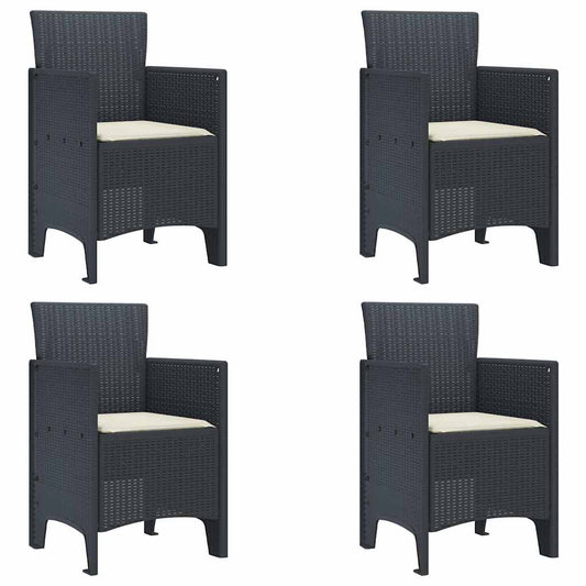 Gartenstuhl 4 pcs Anthrazit 53 x 49 x 85 cm PP