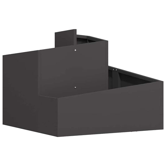 Gartenblumentopf Schwarz 60 x 60 x 50 cm Stahl