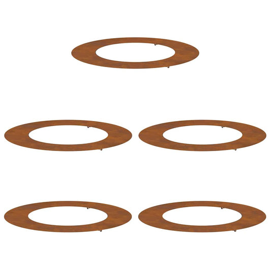Flache Baumringe 5 pcs Braun Ø50 / 80 cm
