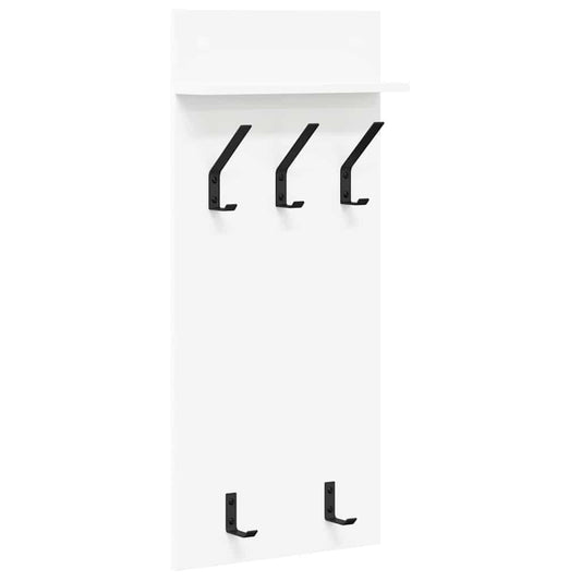 Wandmontierter Kleiderständer mit Regal Weiß 90 x 40 x 10 cm