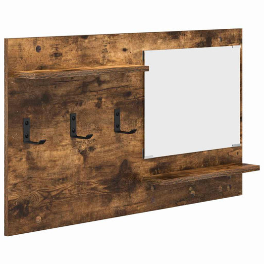 Wandmontierter Kleiderständer Räuchereiche 90 x 10 x 50 cm