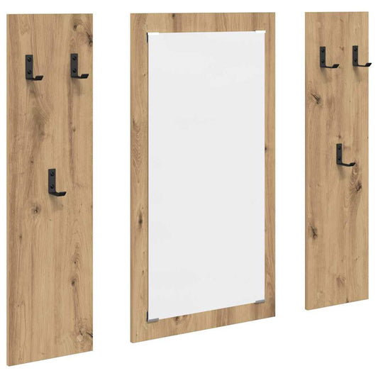 Wandmontierter Kleiderständer Artisan-Eiche 96 x 1.5 x 90 cm