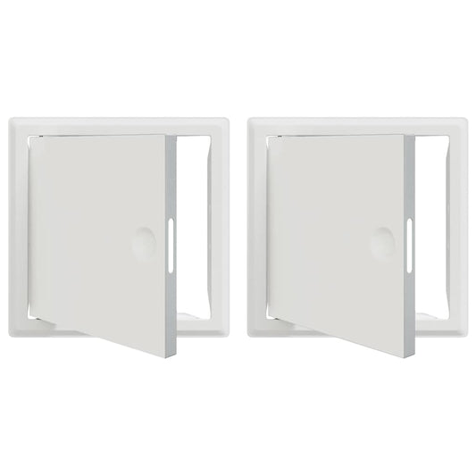 Zugangstür 2 pcs Weiß 20 x 20 cm Stahl