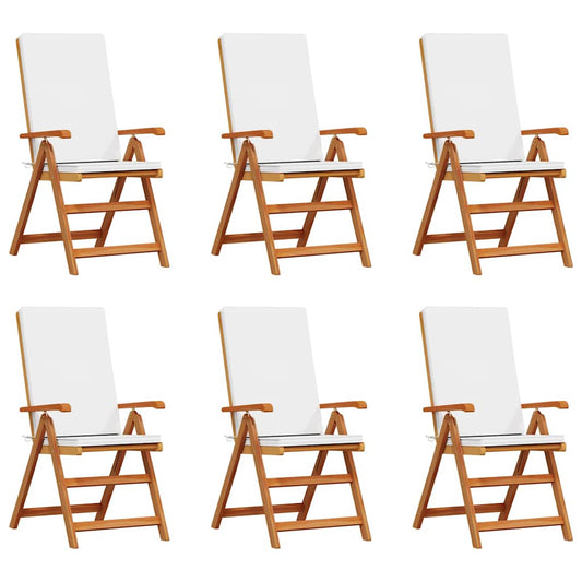 Gartenstuhl 6 pcs Braun 57 x 71,5 x 104 cm Massivholz Teak