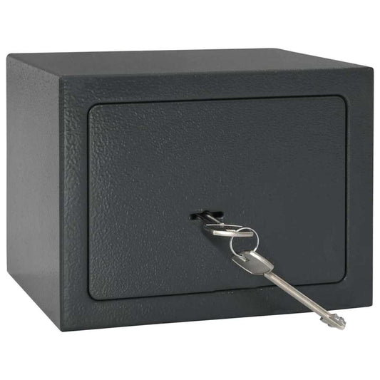 Safe Box mit Schloss Grau 17 x 23 x 17 cm Stahl