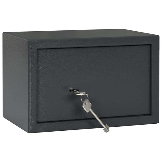 Safe Box mit Schloss Grau 20 x 31 x 20 cm Stahl