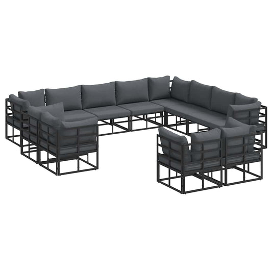 Garten-Sofa-Set mit Kissen 12 pcs