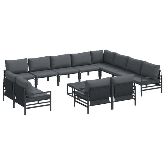 Garten-Sofa-Set 13 pcs Anthrazit Stahl