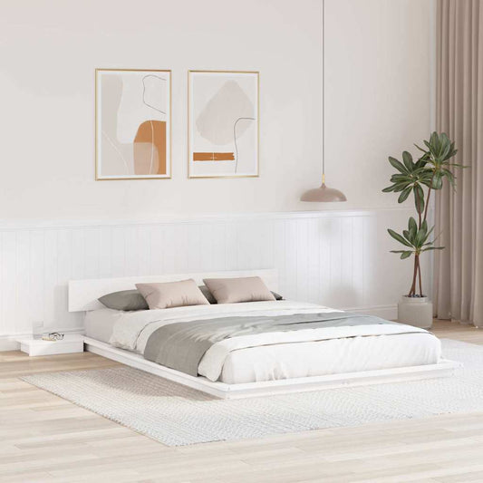Bettgestell Weiß 160 x 200 cm Holz