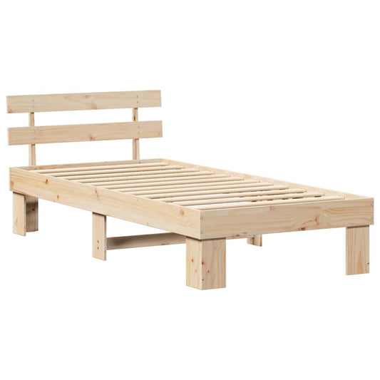 Bettgestell mit Kopfteil Braun 90 x 200 cm