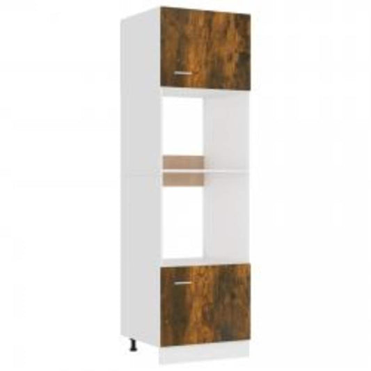 Mikroovnsskab Røget Eg 60x57x207 cm Træ Materiale