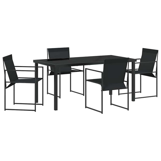 Garten Essgruppe 5 pcs Schwarz