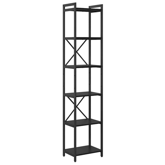 Bücherregal Schwarz Eichen-Optik 40 x 30 x 188 cm Holzwerkstoff