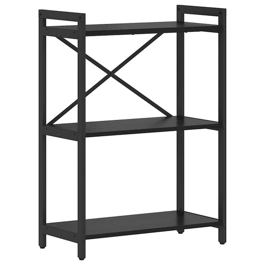 Bücherregal Schwarz Eichen-Optik 60 x 30 x 83 cm Holzwerkstoff