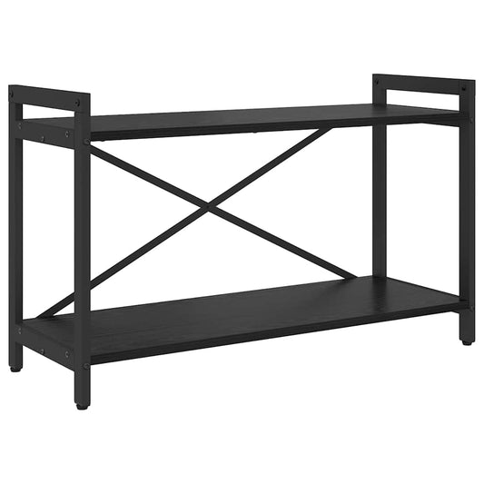 Bücherregal Schwarz Eichen-Optik 80 x 30 x 48,5 cm