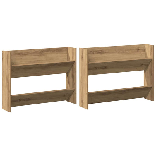 Schuhschrank 2 pcs Artisan-Eiche 85 x 18 x 90 cm Holzwerkstoff