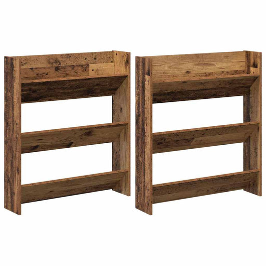 Schuhschrank 2 pcs Altholz 85 x 18 x 90 cm Holzwerkstoff