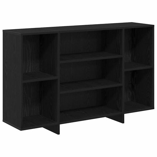 Sideboard Schwarz Eichen-Optik 120 x 30 x 75 cm Holzwerkstoff