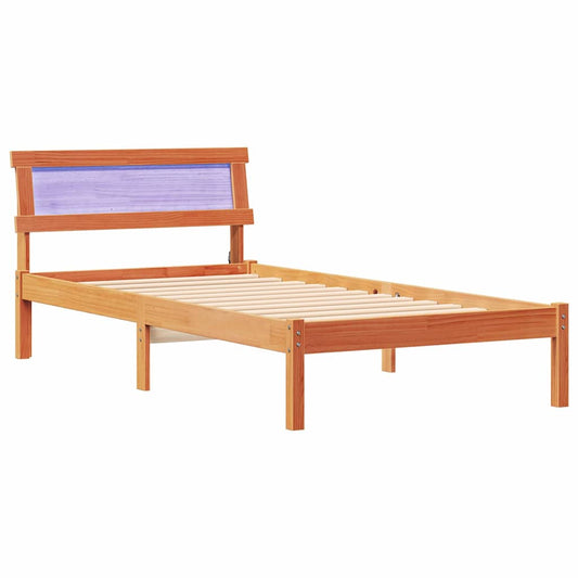 Bettgestell Wachsbraun 80 x 200 cm Massivholz Kiefer