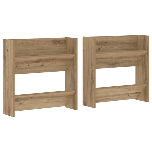 Schuhschrank 2 pcs Artisan-Eiche 60 x 18 x 60 cm Holzwerkstoff