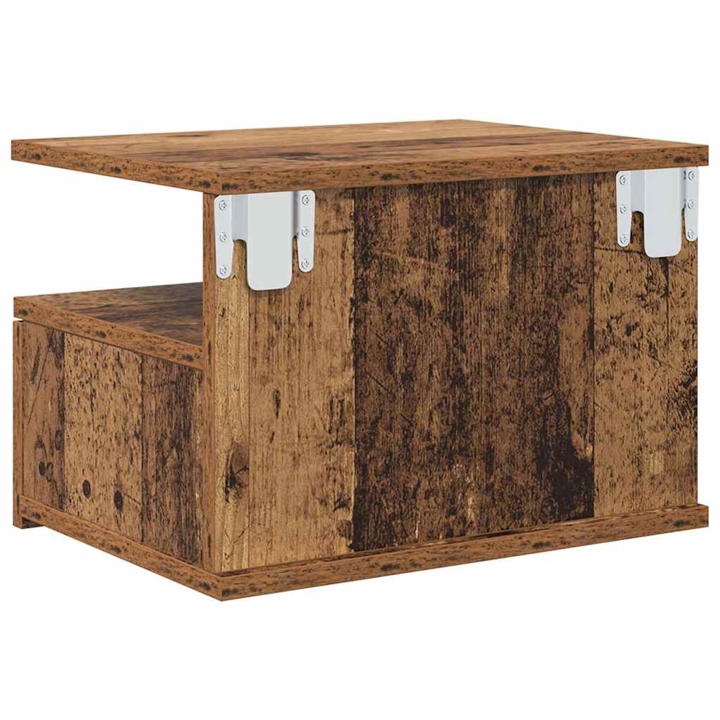 Schwebende Nachttische 2 Stück Alte Holzoptik 40x31x27 cm Holzwerkstoff