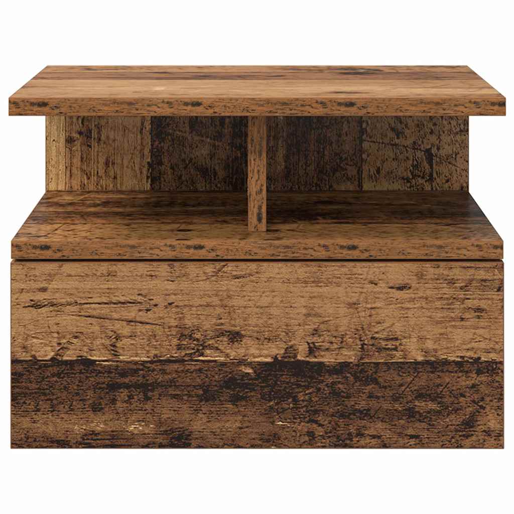 Schwebende Nachttische 2 Stück Alte Holzoptik 40x31x27 cm Holzwerkstoff