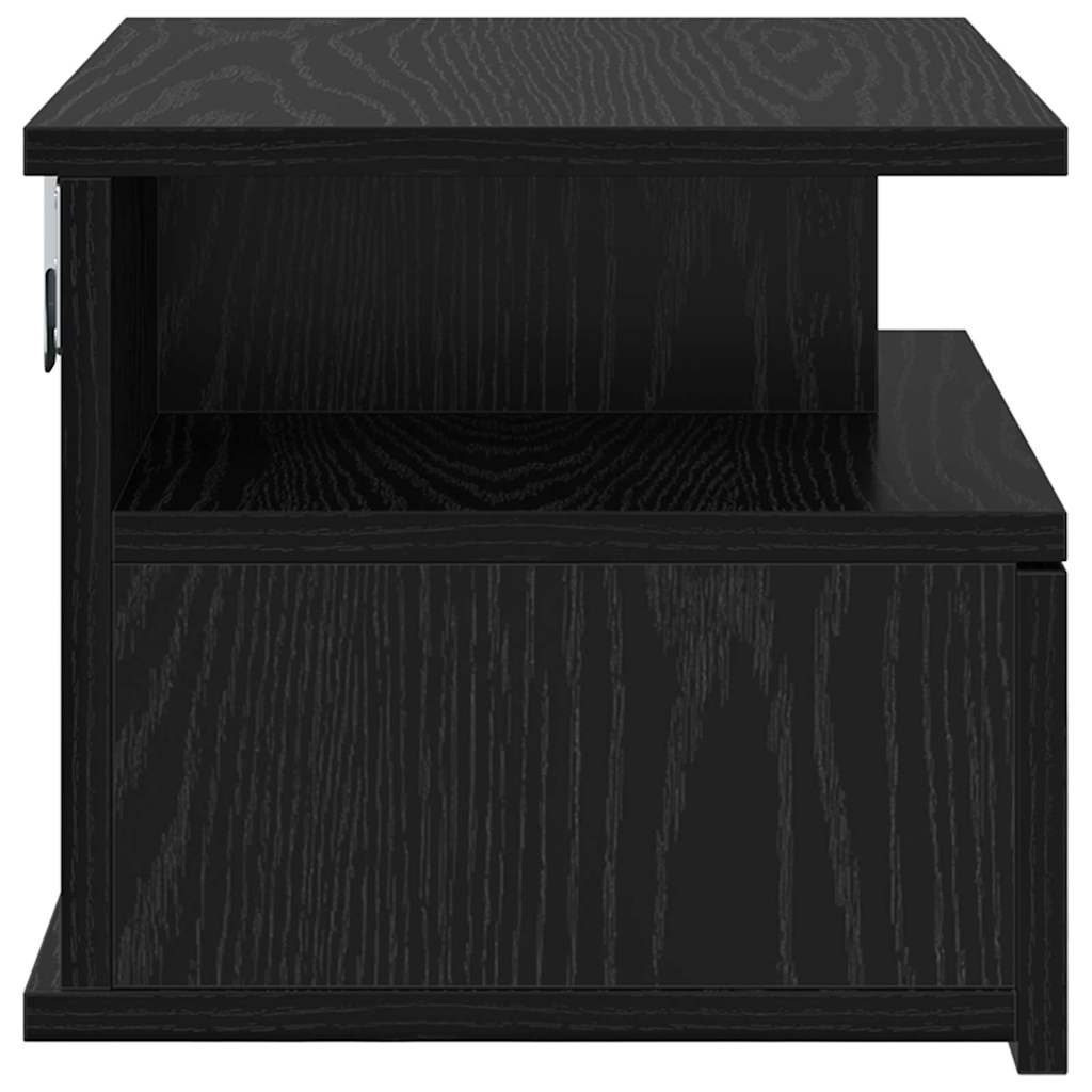 Schwebender Nachttisch Schwarz Eiche 40x31x27 cm Holzwerkstoff