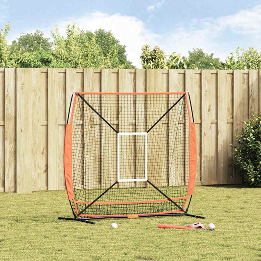 Baseball-Übungsnetz Schwarz 180 x 59.5 x 152.5 cm Polyester