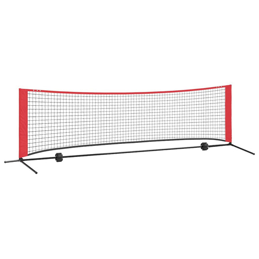 Tennisnetz Schwarz und rot 301 x 90.5 x 87 cm Polyester