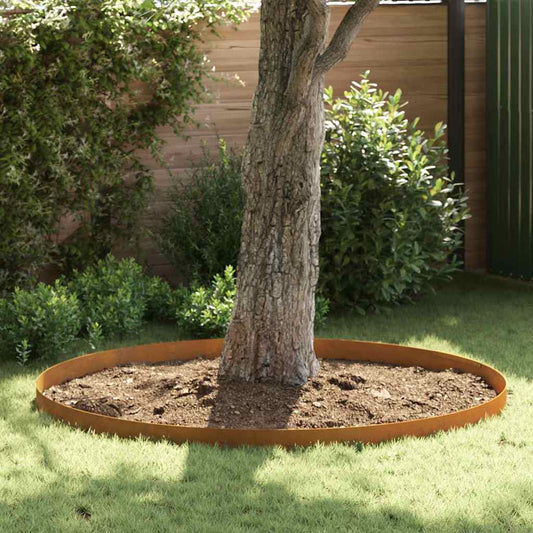 Rasenrand Rostig 450 x 15 cm Wetterfeststahl