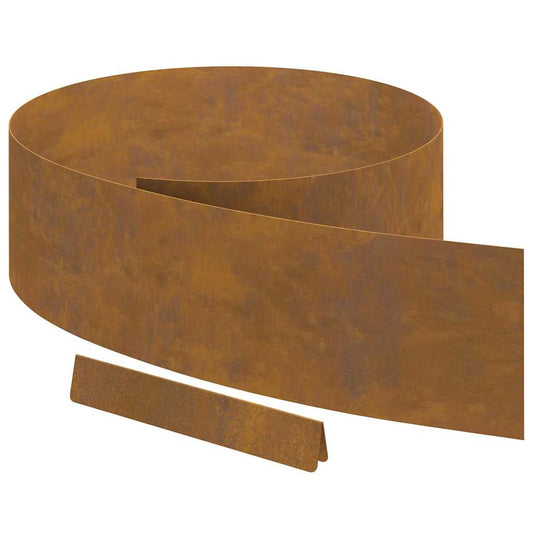 Rasenrand Rostig 450 x 20 cm Wetterfeststahl