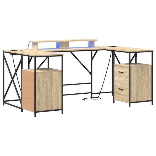 Schreibtisch Sonoma-Eiche 182 x 101 x 87,5 cm Holzwerkstoff