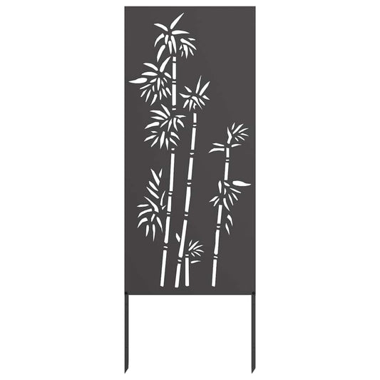 Garten Sichtschutz-Leinwand Floral Schwarz 50 x 140 cm