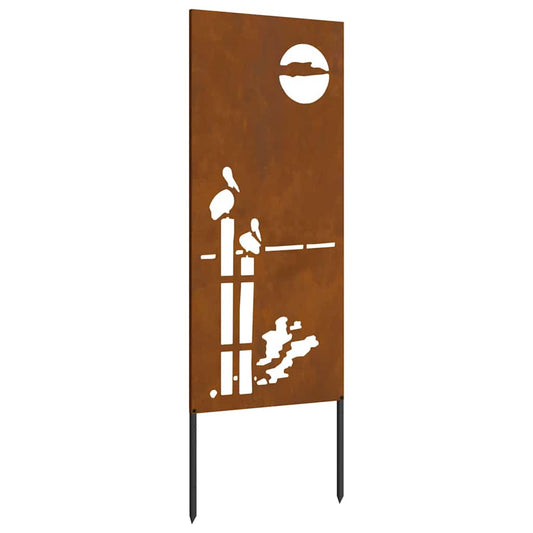 Garten Sichtschutz-Leinwand Rostig 50 x 140 cm Wetterfeststahl