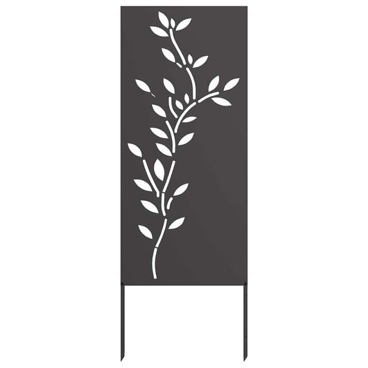 Garten Sichtschutz-Leinwand Floral Schwarz 50 x 140 cm